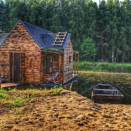 Heather Hut, Off-Grid Cottage On A Pond+2 Ha Darzkowo Luaran gambar